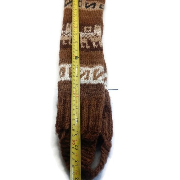 Set of Leg Warmers Soft Warm Alpaca Wool Knitted Gloves main image 5